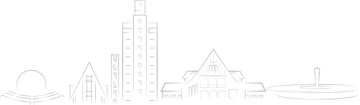 Imagem de background da seção de aside do site, contém ilustrações de pontos turísticos de Londrina - PR